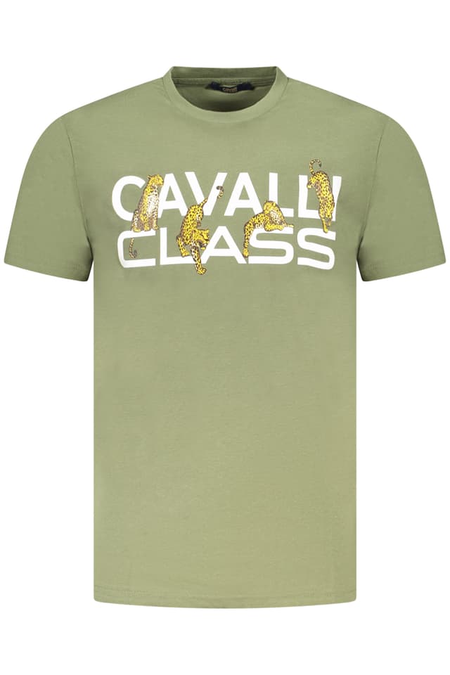 CAVALLI CLASS ТЕНИСКА С КЪС РЪКАВ МЪЖКА ЗЕЛЕНА