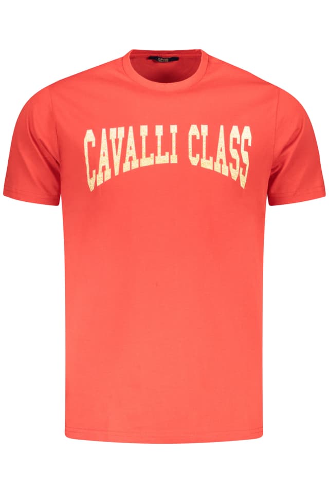CAVALLI CLASS ТЕНИСКА С КЪС РЪКАВ МЪЖКА ЧЕРВЕНА