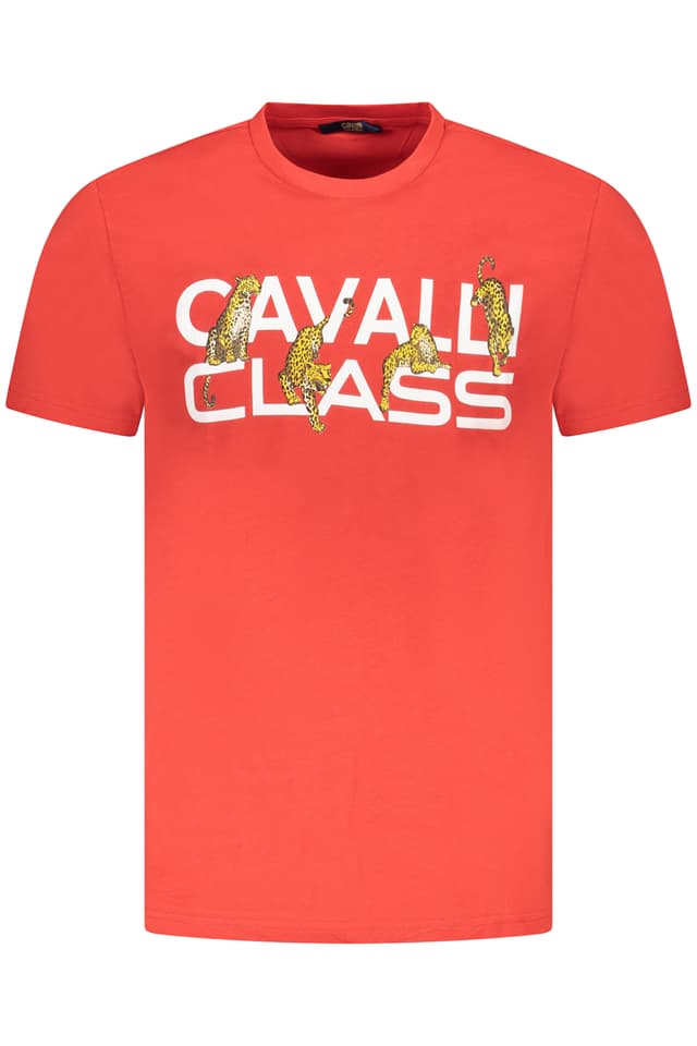 CAVALLI CLASS ТЕНИСКА С КЪС РЪКАВ МЪЖКА ЧЕРВЕНА