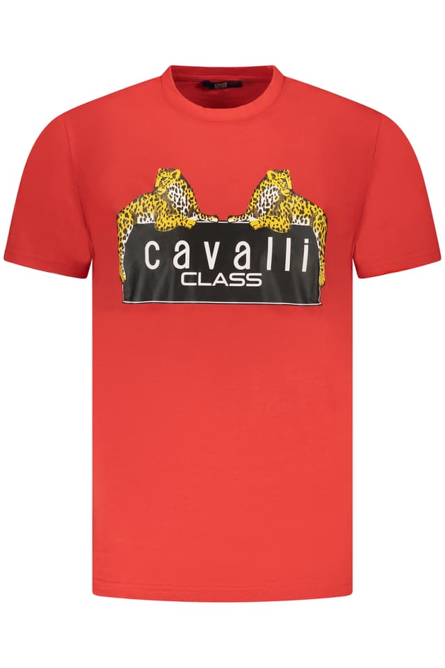 CAVALLI CLASS ТЕНИСКА С КЪС РЪКАВ МЪЖКА ЧЕРВЕНА