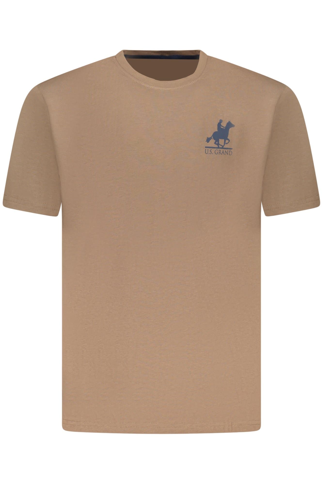 МЪЖКА ТЕНИСКА С КЪС РЪКАВ US GRAND, КАФЯВА - U.S. GRAND