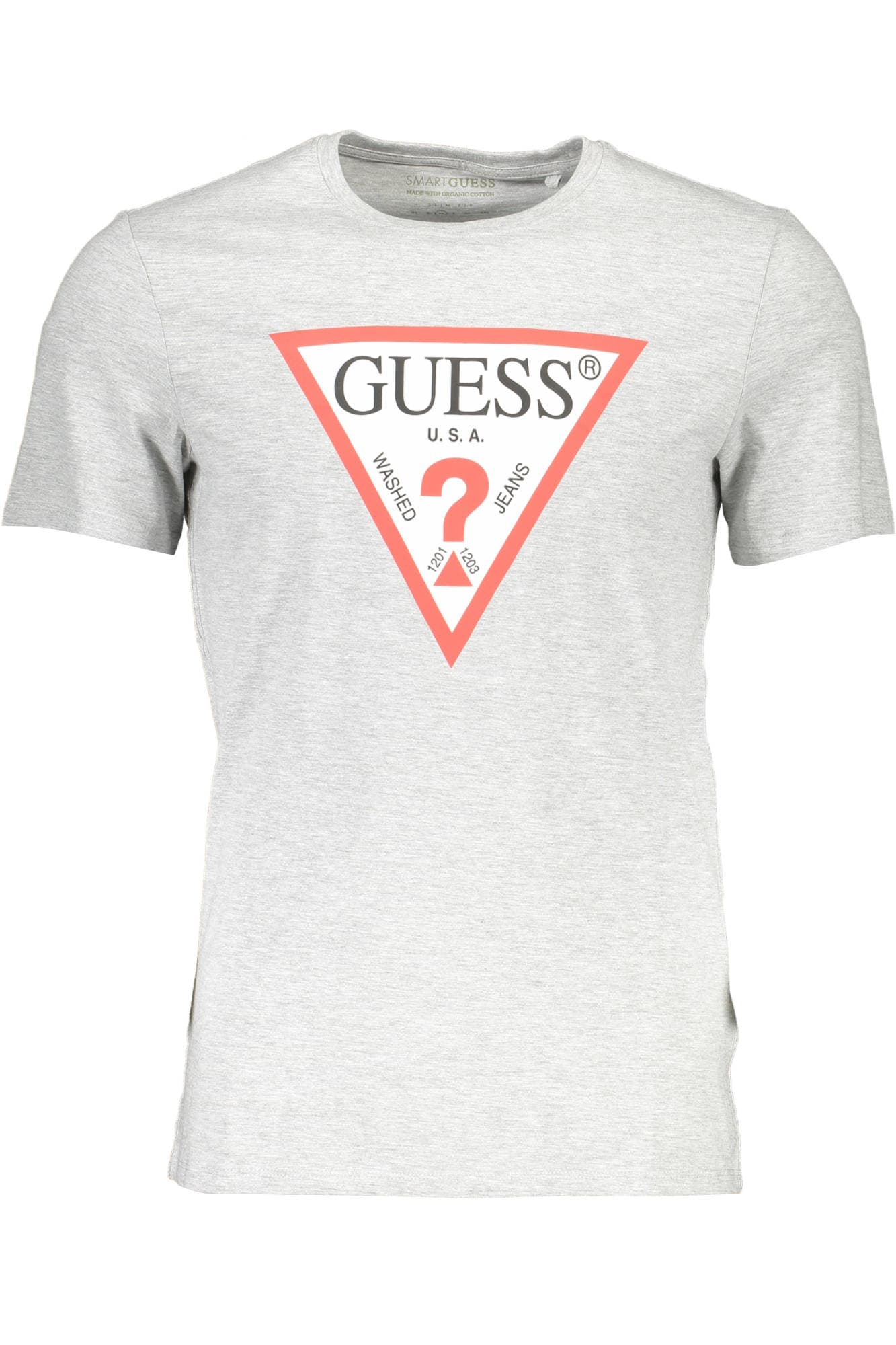 Мъжка тениска с къс ръкав GUESS JEANS, сива - GUESS JEANS