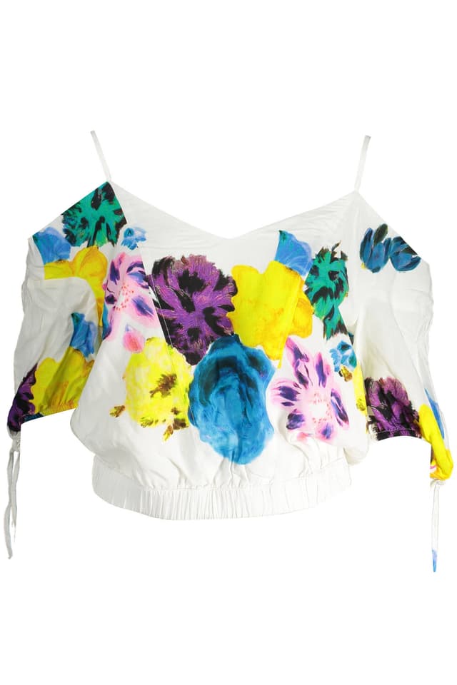 DESIGUAL ДАМСКА ТЕНИСКА С КЪС РЪКАВ, БЯЛА
