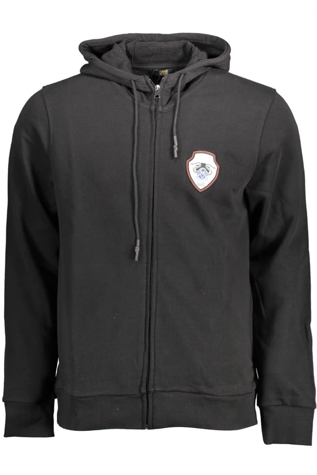 Мъжки суитшърт с цип CAVALLI CLASS, черен