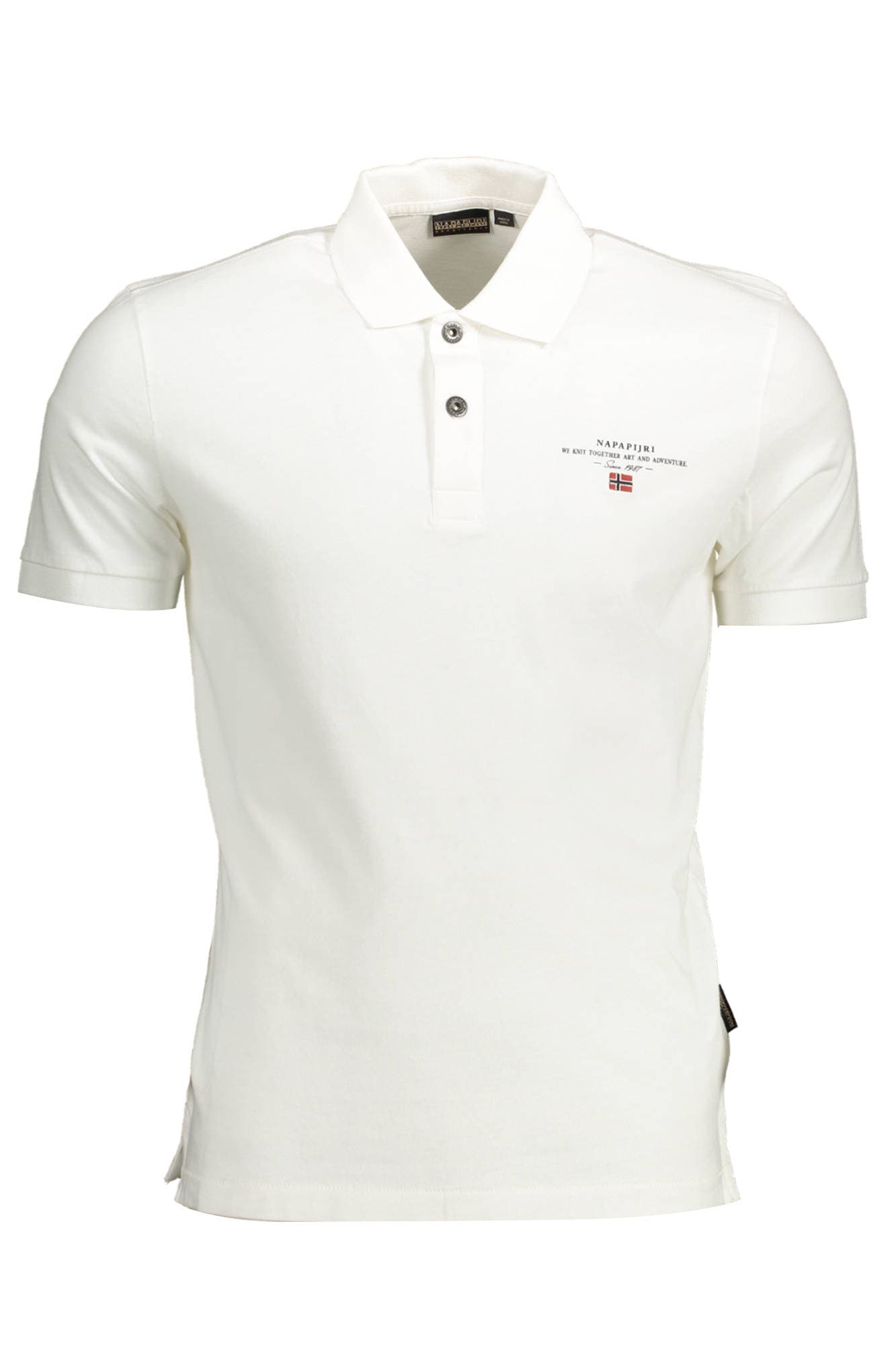 Мъжка поло тениска с къс ръкав NAPAPIJRI, бяла - NAPAPIJRI