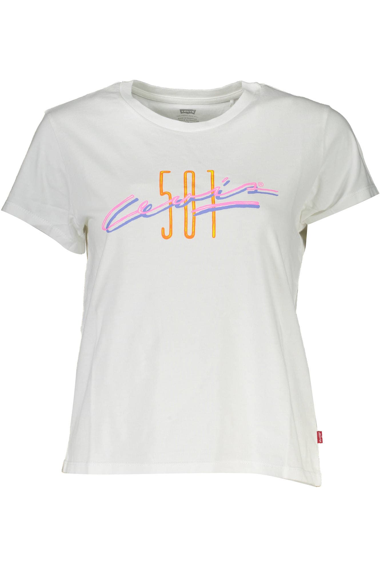 ДАМСКА ТЕНИСКА С КЪС РЪКАВ LEVI'S, БЯЛА - LEVI'S