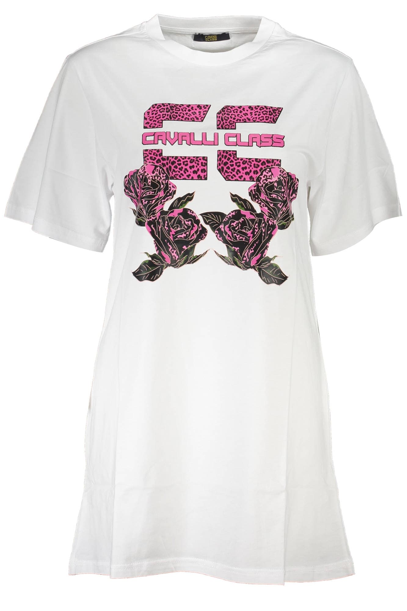 Къса рокля CAVALLI CLASS за жени, бяла - CAVALLI CLASS