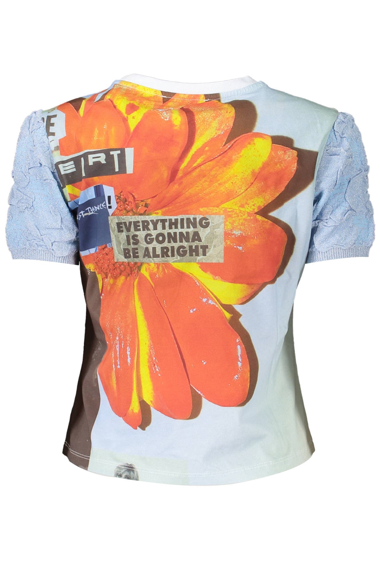 DESIGUAL ДАМСКА ТЕНИСКА С КЪС РЪКАВ, СИНЯ - DESIGUAL