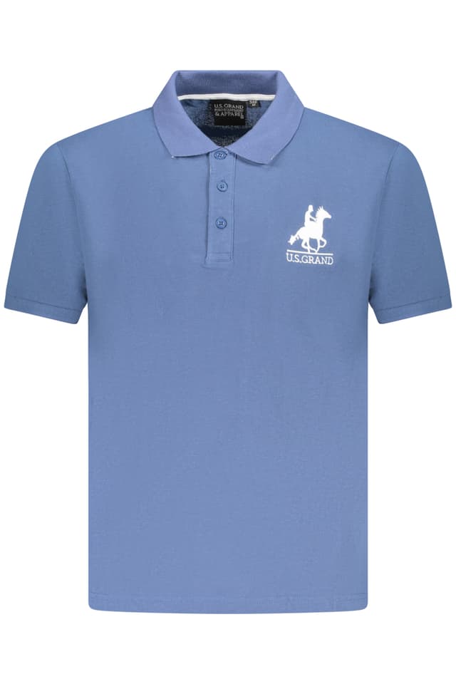 Мъжка тениска с къс ръкав US GRAND POLO, синя