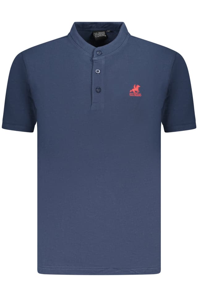Мъжка тениска с къс ръкав US GRAND POLO, синя