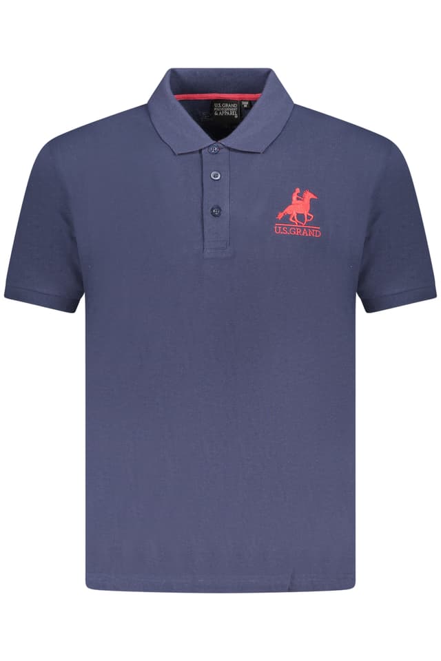 Мъжка тениска с къс ръкав US GRAND POLO, синя