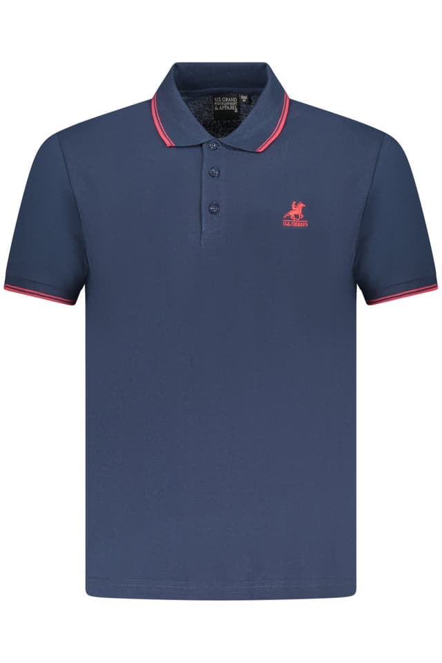 Мъжка тениска с къс ръкав US GRAND POLO, синя