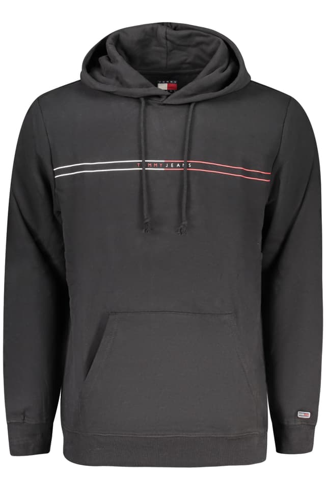 Мъжки черен суитшърт с цип TOMMY HILFIGER