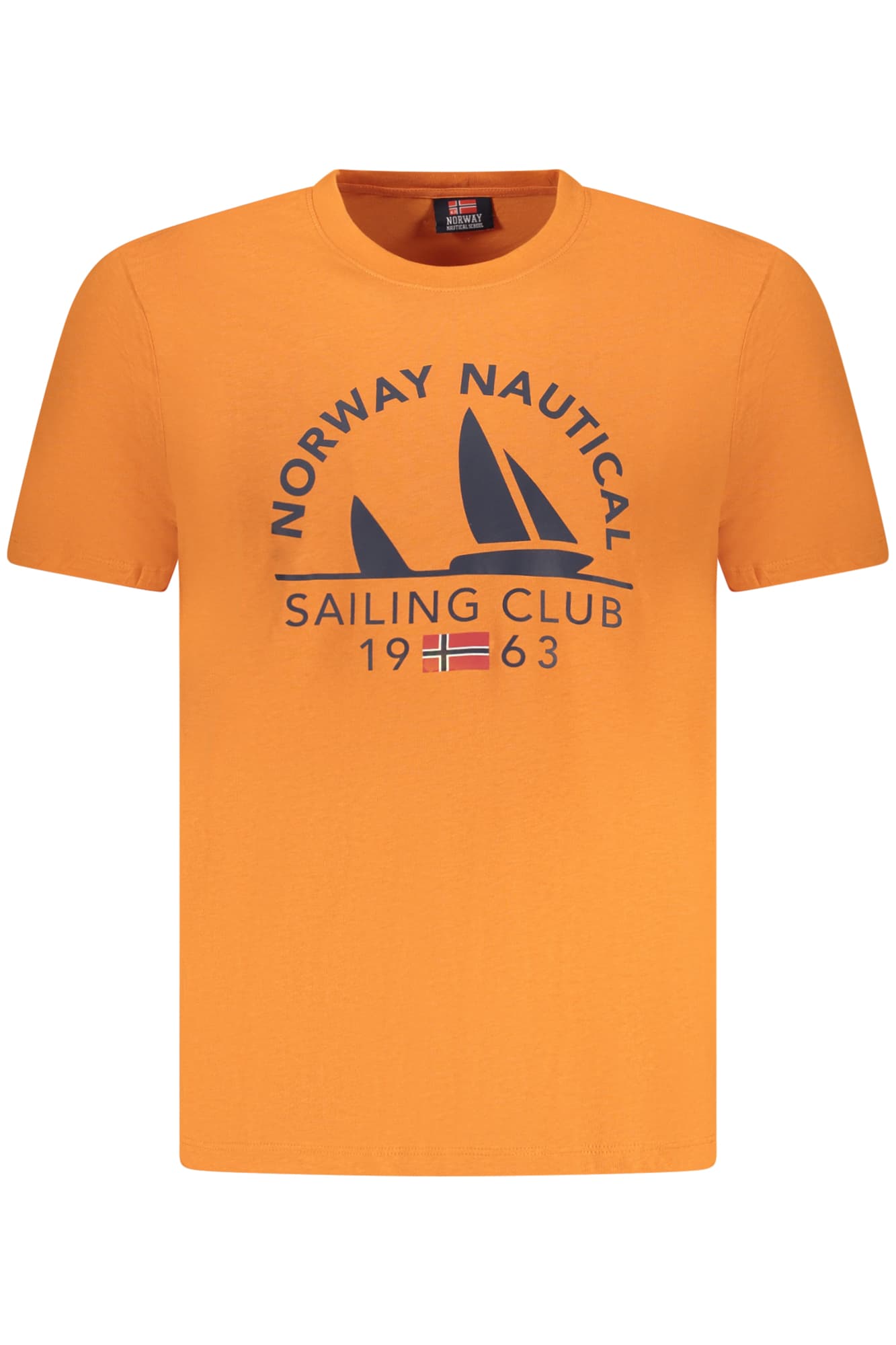 НОРВЕГИЯ 1963 МЪЖКА ТЕНИСКА С КЪС РЪКАВ, ОРАНЖЕВА - NORWAY 1963