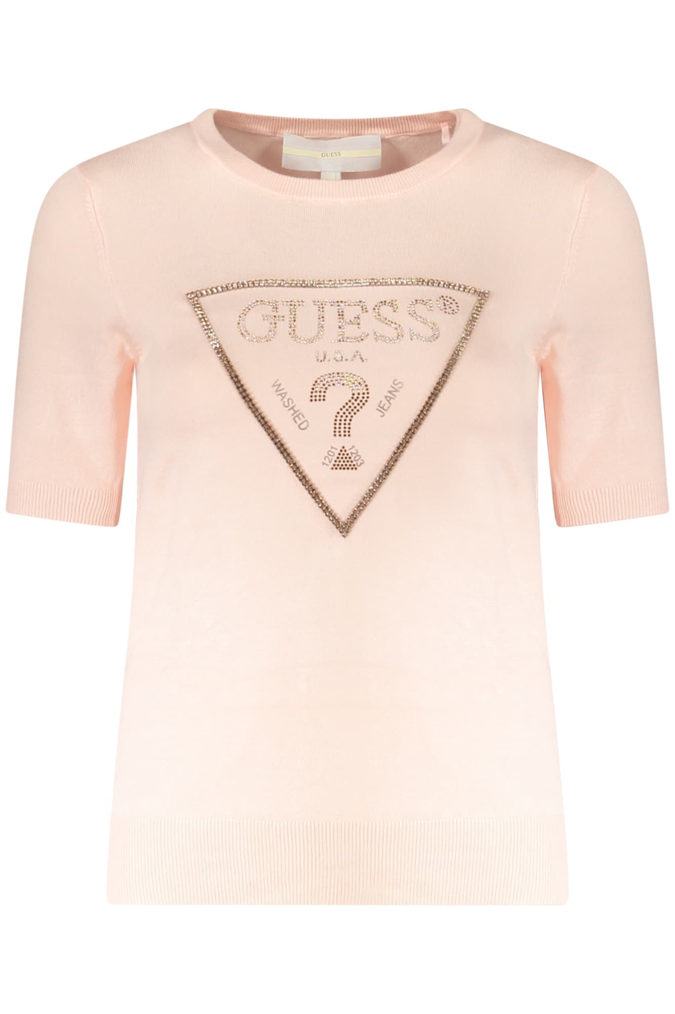 Дамски розов пуловер GUESS JEANS - GUESS JEANS