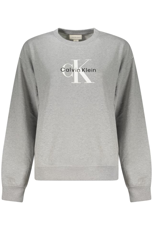 CALVIN KLEIN СУИТШЪРТ БЕЗ ЦИП ДАМСКИ СИВ