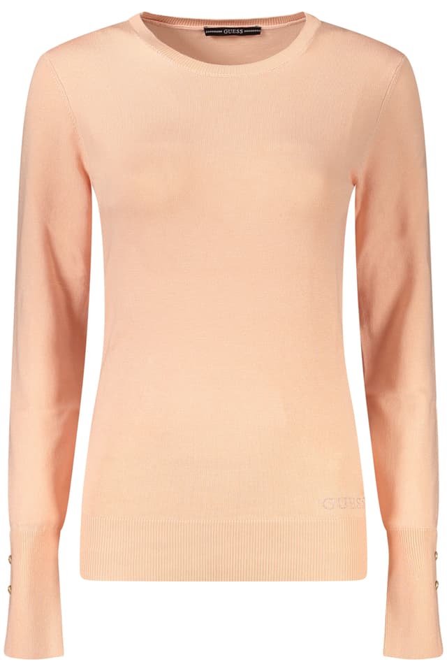 Дамски розов пуловер GUESS JEANS