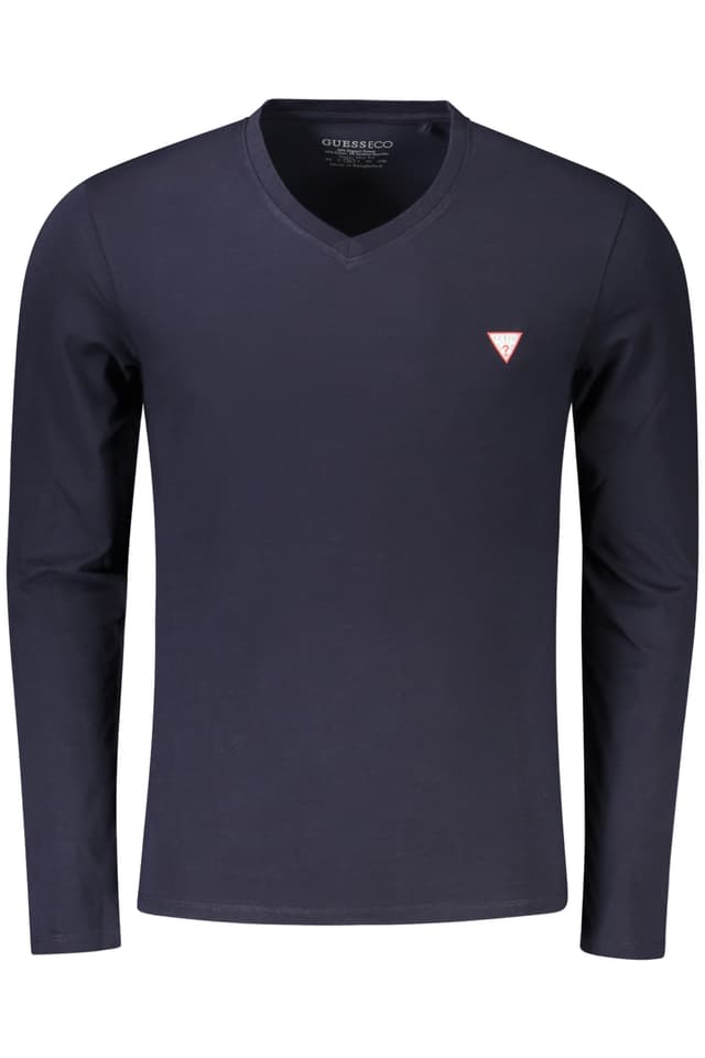 Мъжка тениска с дълъг ръкав GUESS JEANS, синя