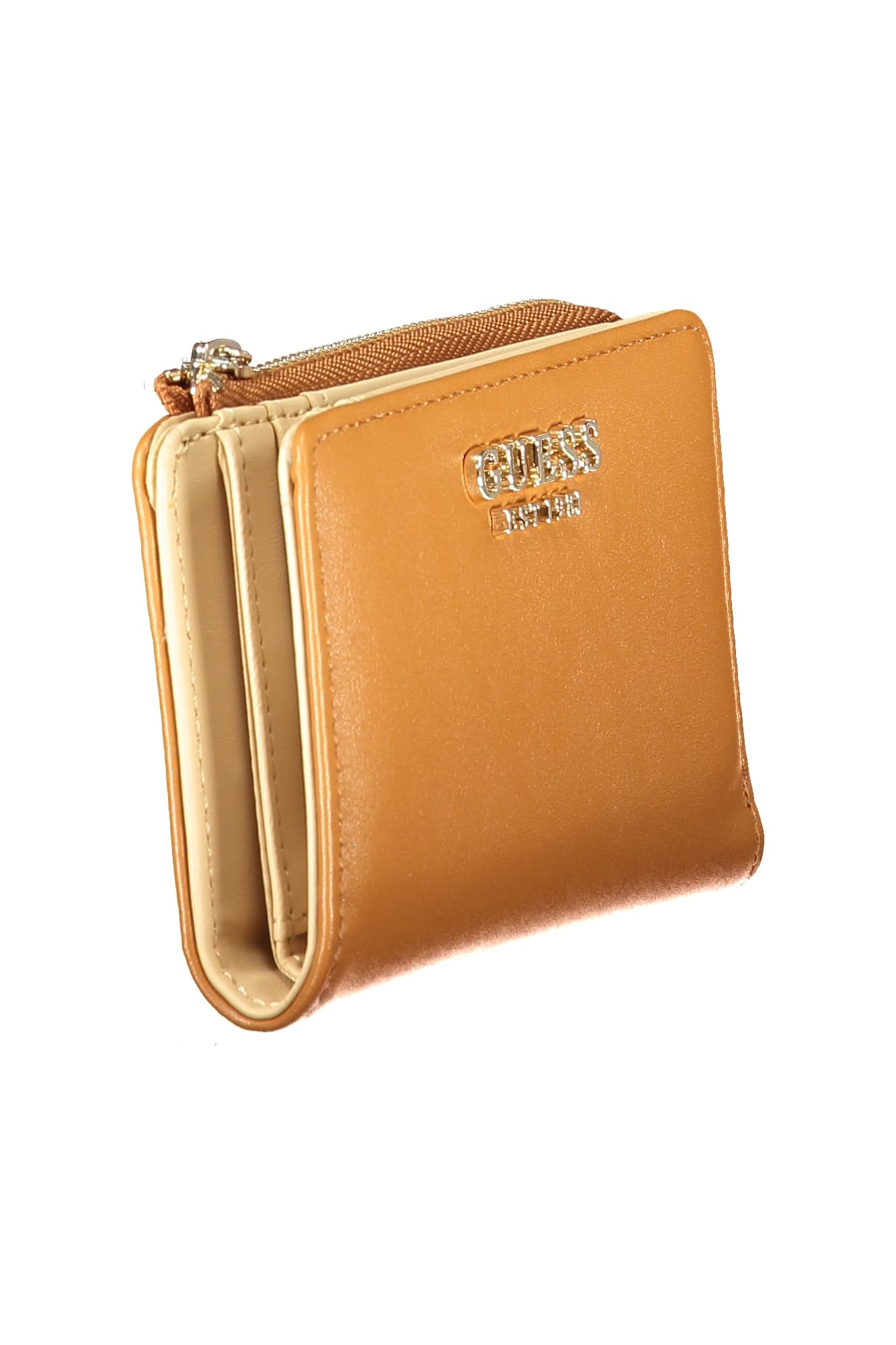 ДАМСКИ ПОРТФЕЙЛ GUESS JEANS, КАФЯВ - GUESS JEANS