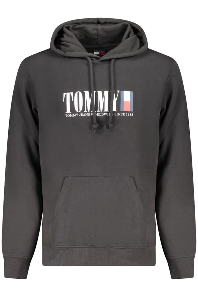 Мъжки черен суитшърт с цип TOMMY HILFIGER