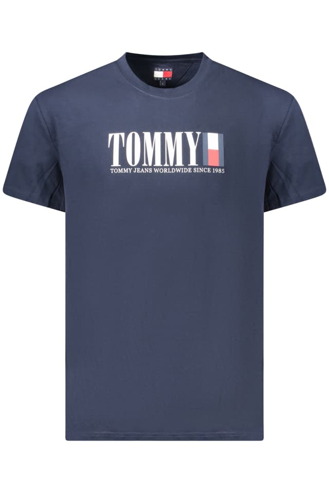 МЪЖКА ТЕНИСКА С КЪС РЪКАВ TOMMY HILFIGER, СИНЯ