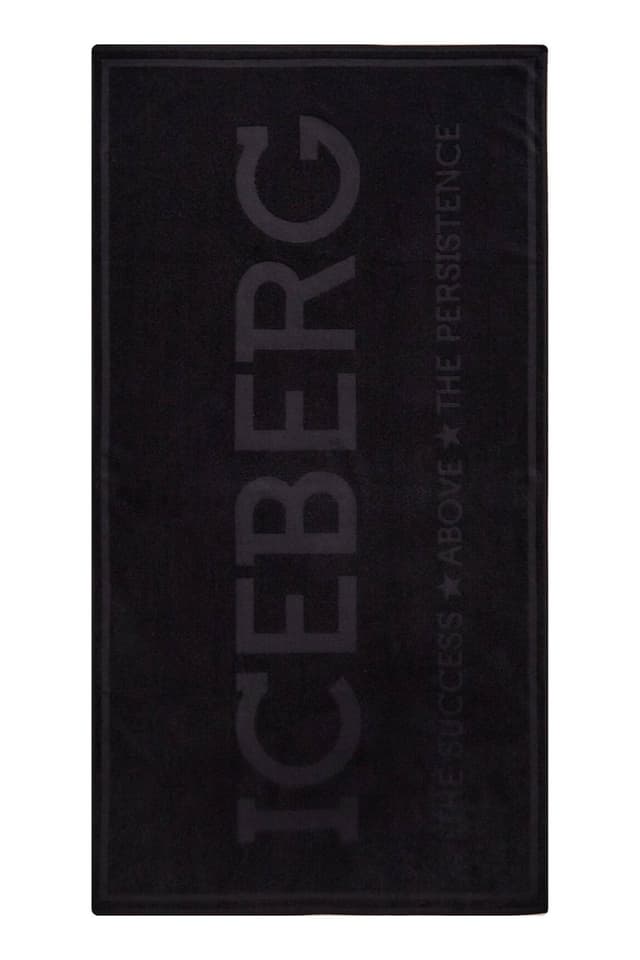 Мъжка черна плажна кърпа ICEBERG