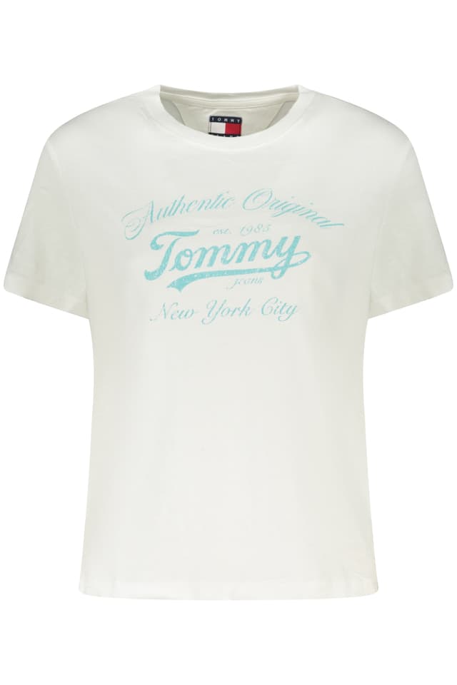 ДАМСКА ТЕНИСКА С КЪС РЪКАВ TOMMY HILFIGER, БЯЛА