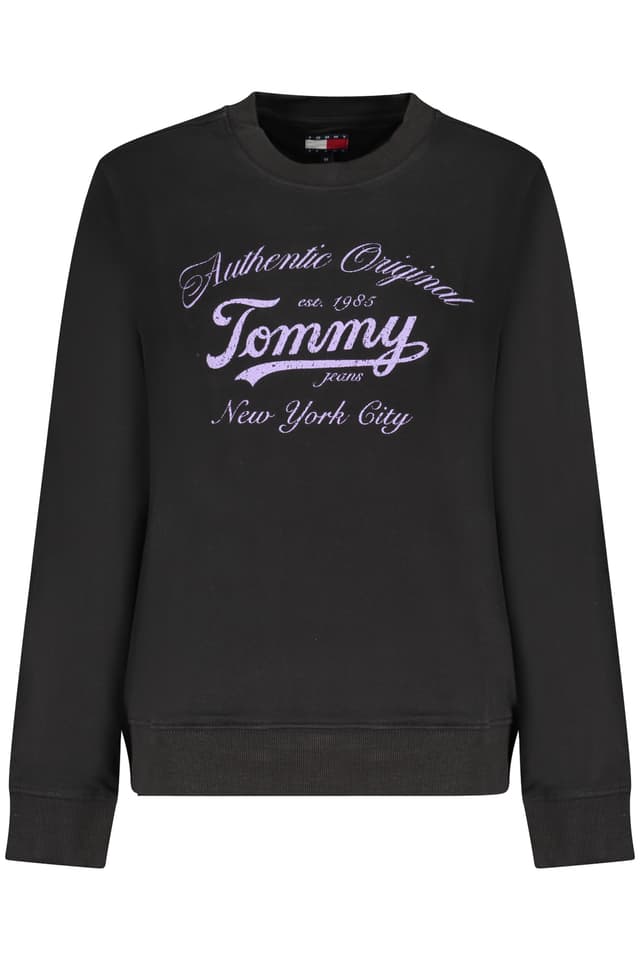 ДАМСКИ ЧЕРЕН СУИТШЪРТ С ЦИП TOMMY HILFIGER