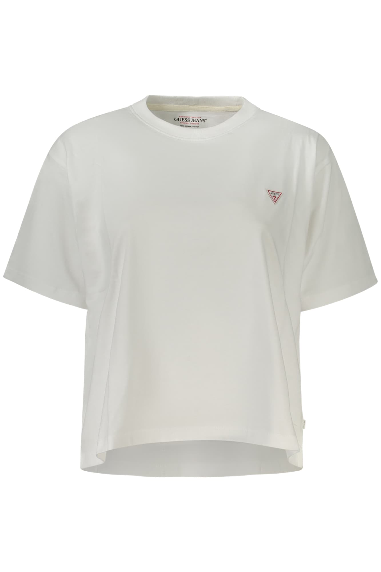 Дамска тениска с къс ръкав GUESS JEANS, бяла - GUESS JEANS