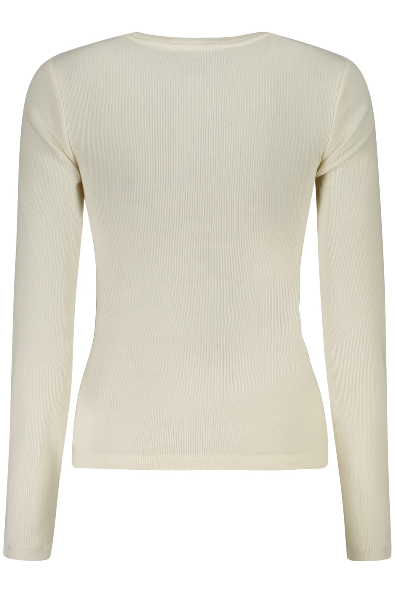 Дамска тениска с дълъг ръкав GUESS JEANS, бяла - GUESS JEANS