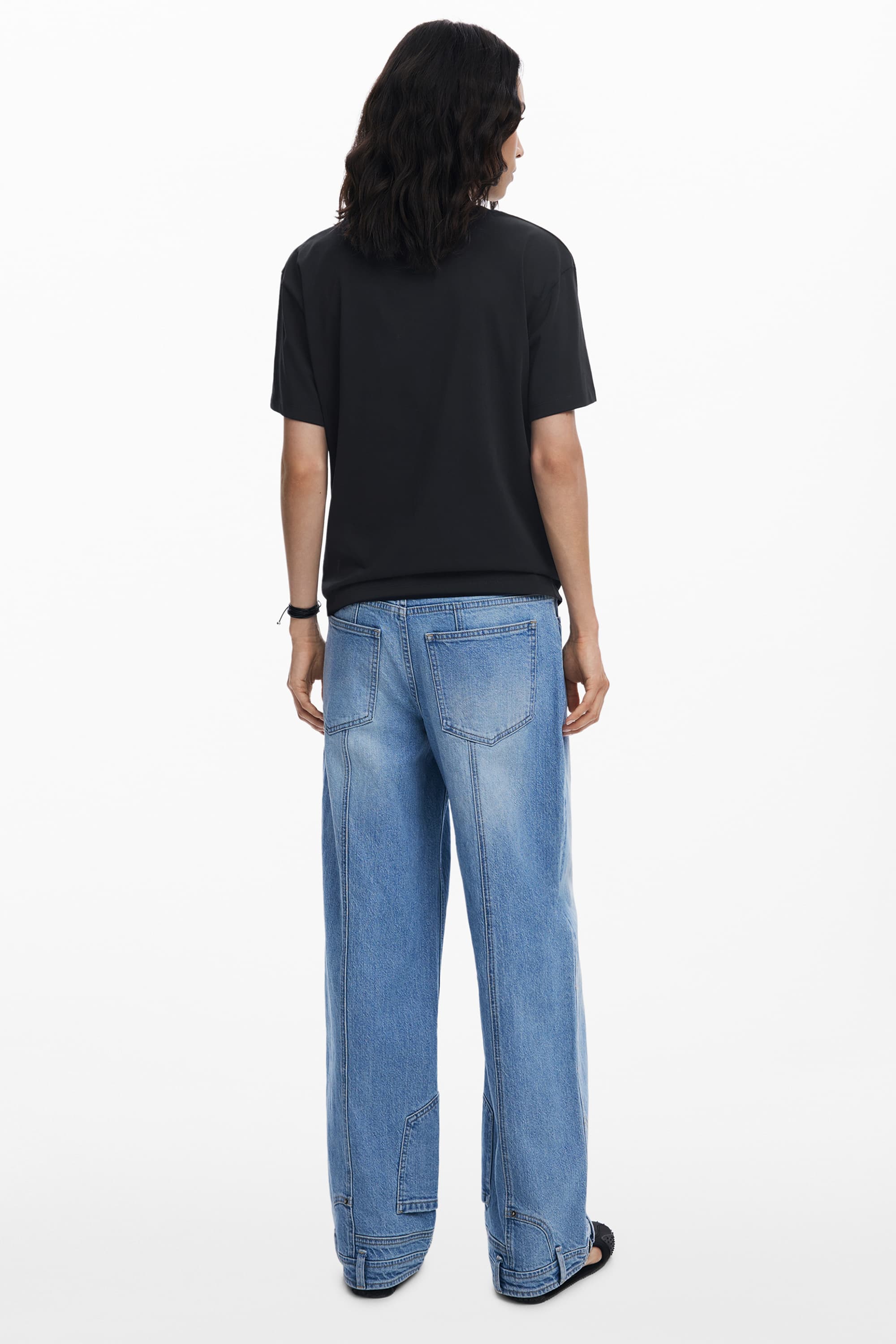 DESIGUAL ДАМСКА ТЕНИСКА С КЪС РЪКАВ, ЧЕРНА - DESIGUAL