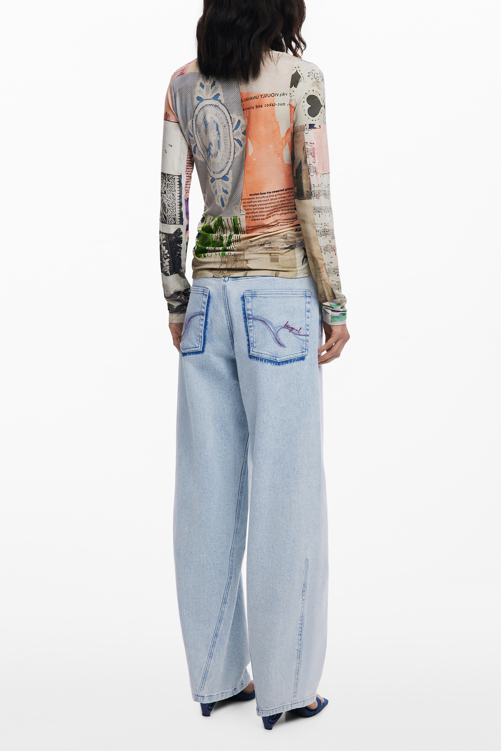 DESIGUAL ДАМСКА ТЕНИСКА С ДЪЛЪГ РЪКАВ, БЕЖОВА - DESIGUAL