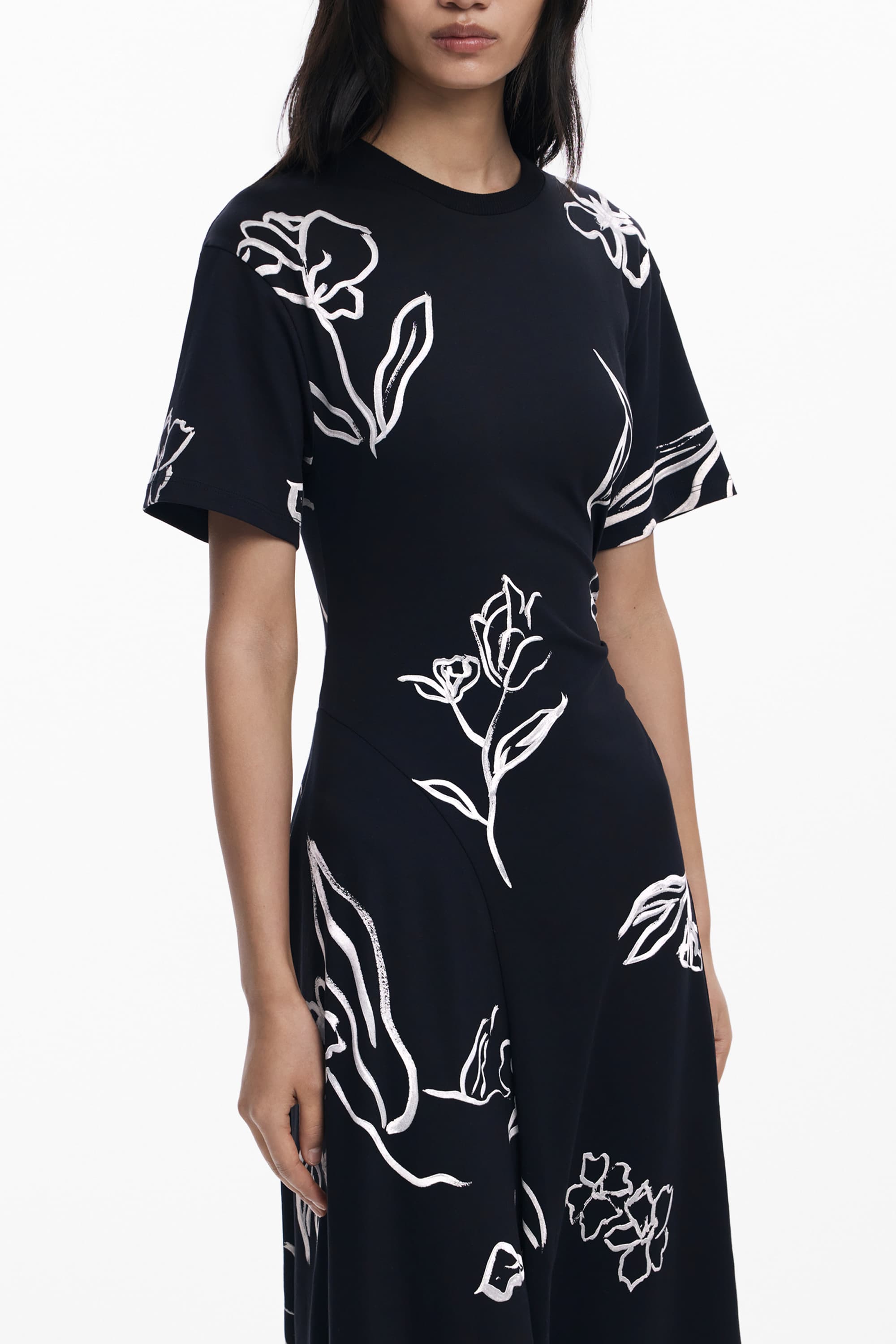 Дълга черна рокля за жени DESIGUAL - DESIGUAL