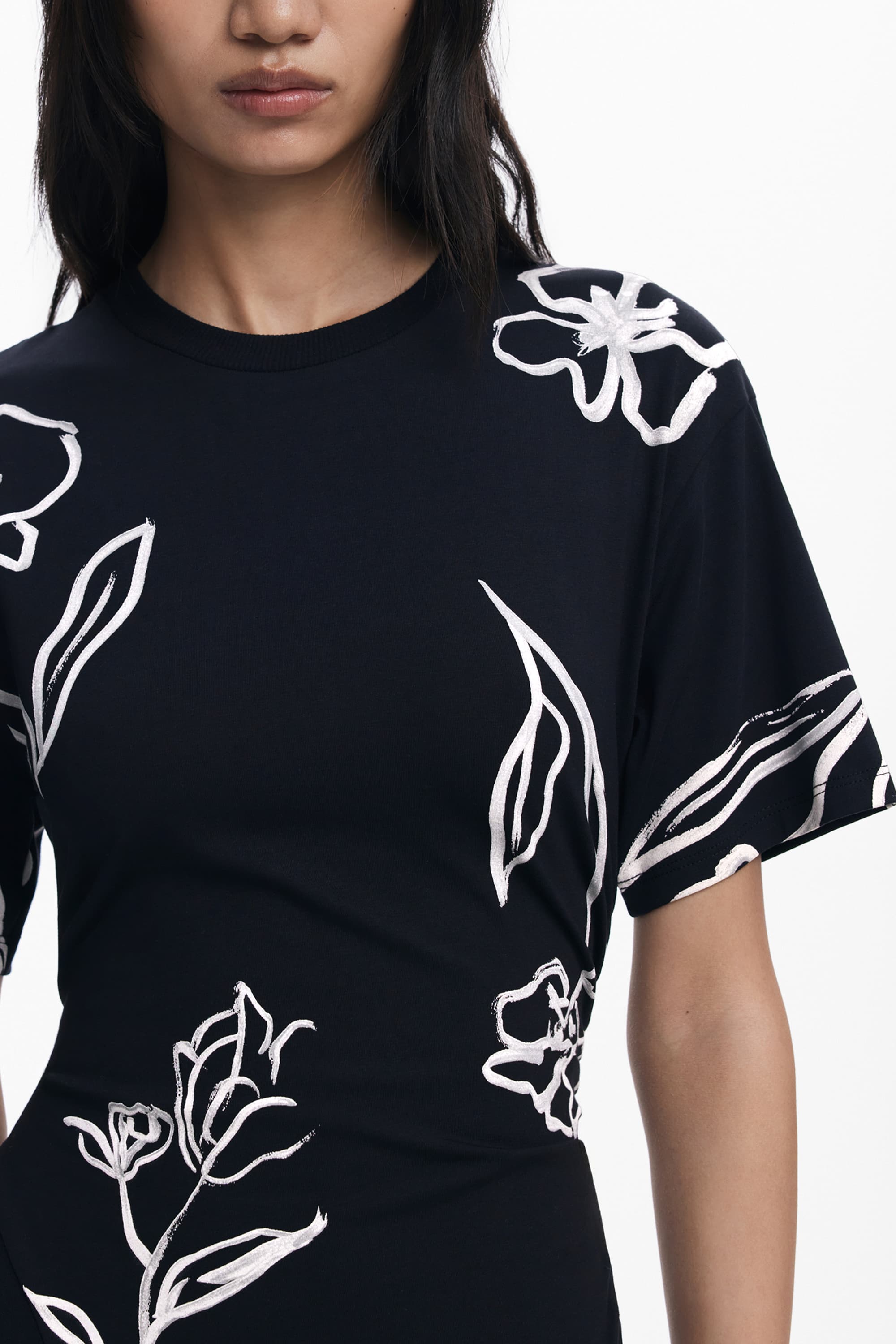 Дълга черна рокля за жени DESIGUAL - DESIGUAL