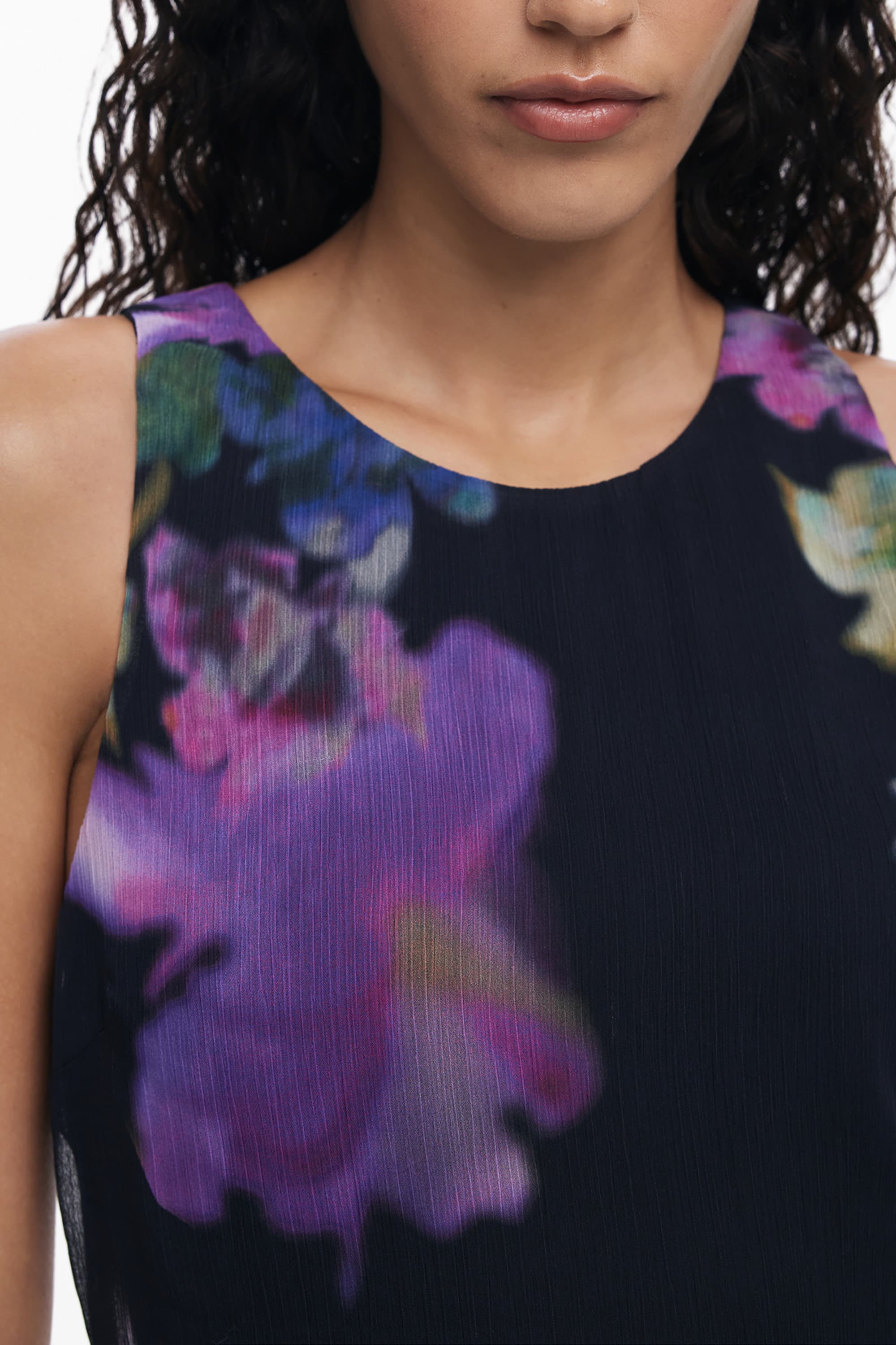 Къса рокля DESIGUAL за жени в черно - DESIGUAL