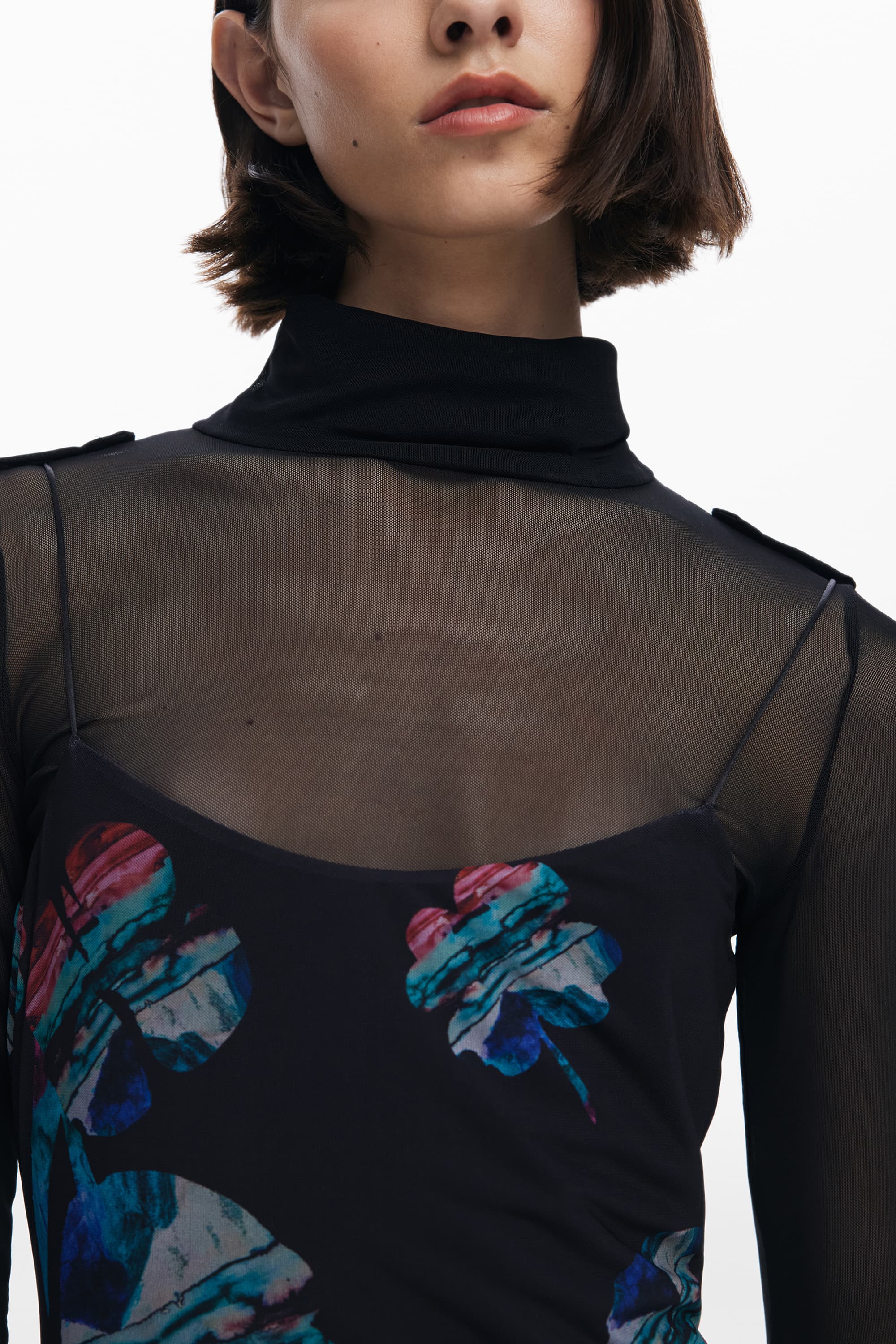 Дълга черна рокля за жени DESIGUAL - DESIGUAL