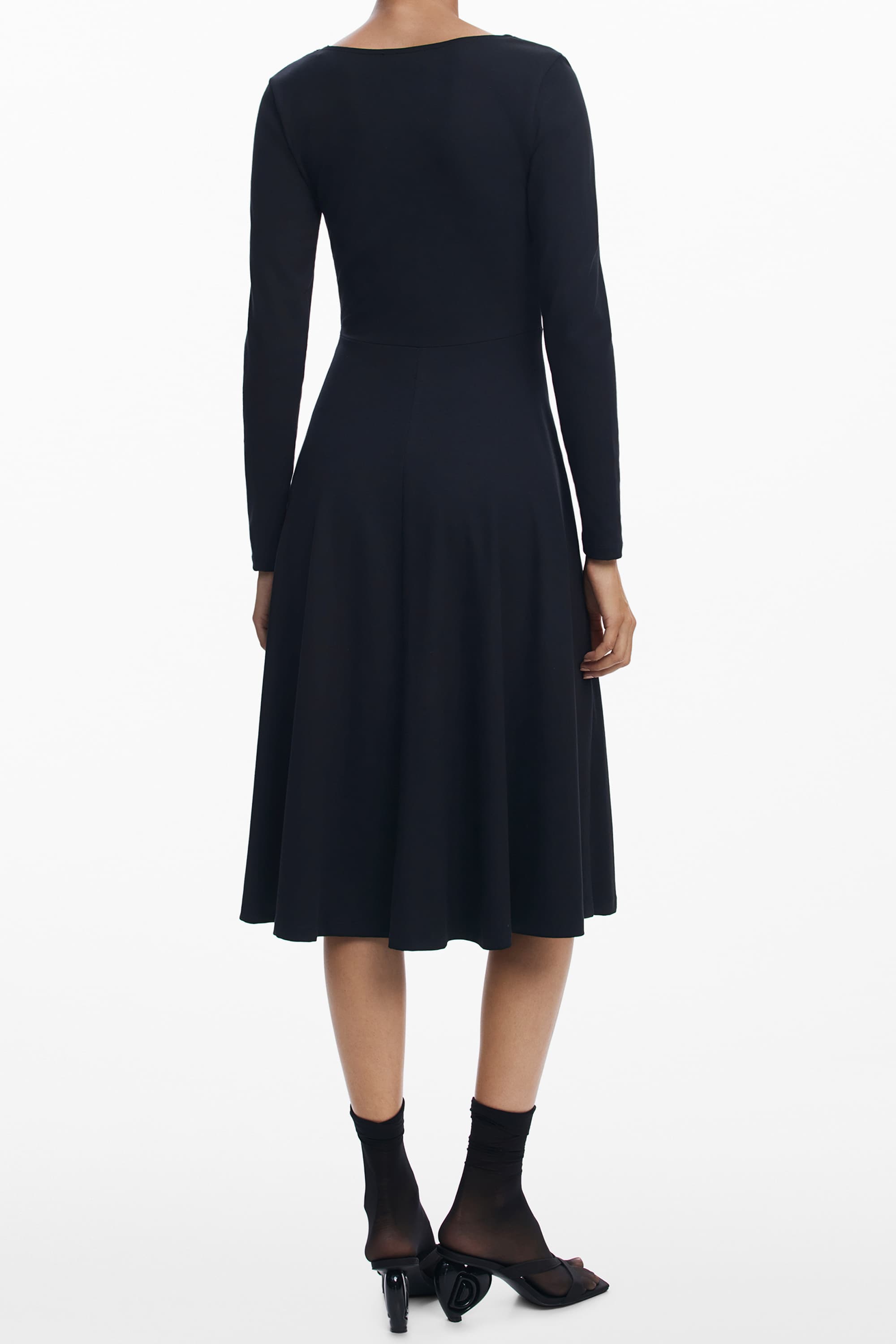 Дълга черна рокля за жени DESIGUAL - DESIGUAL