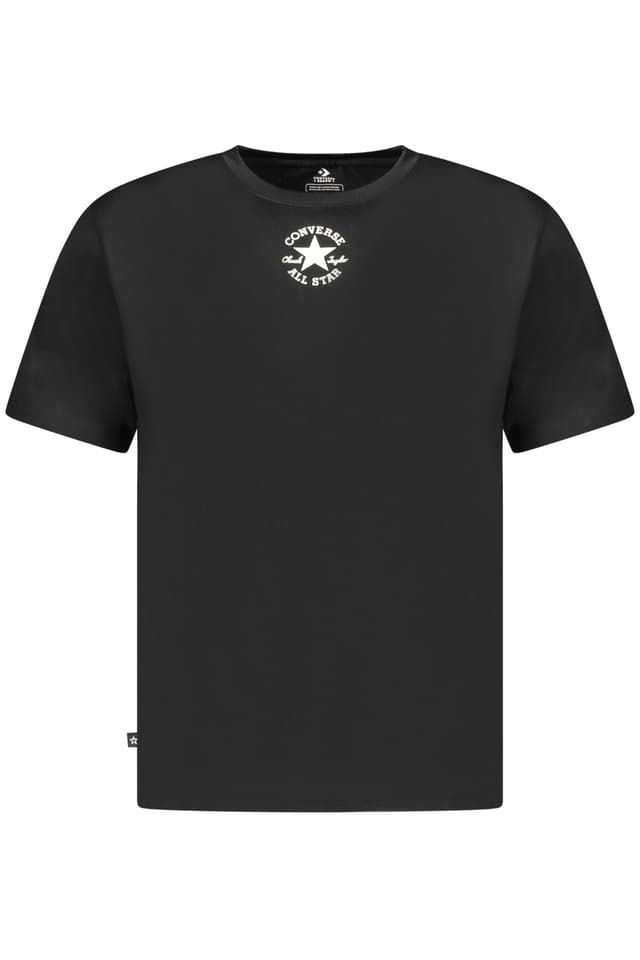 Детска тениска с къс ръкав Converse, черна