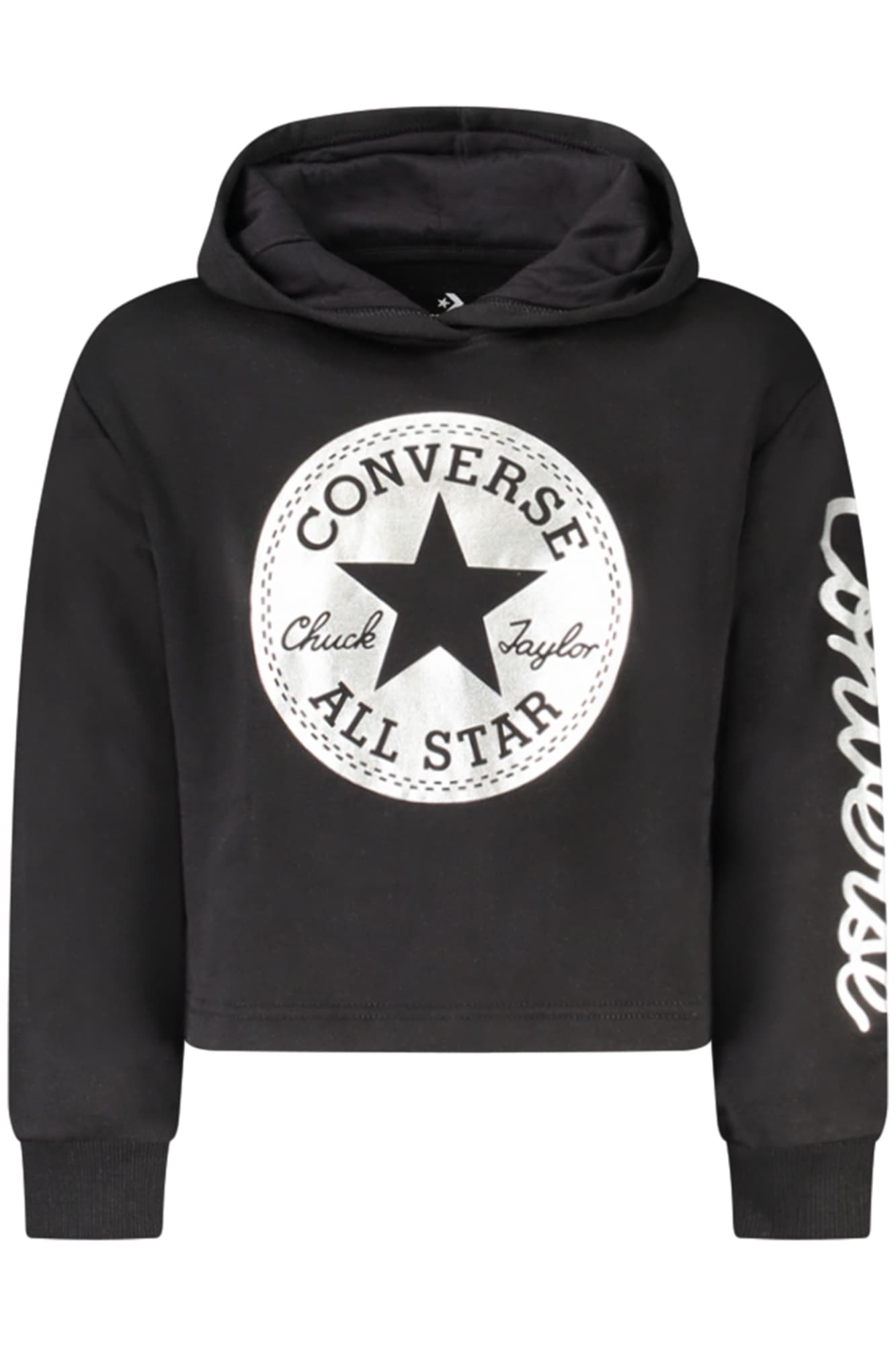 Суичър с цип Converse за момичета, черен - CONVERSE