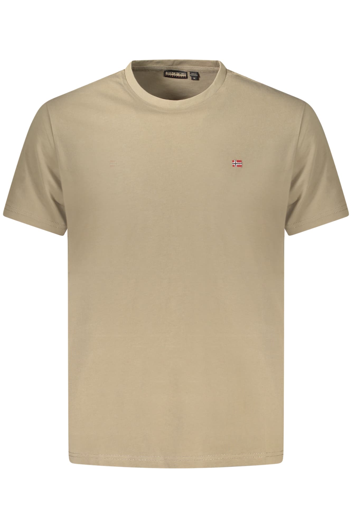 МЪЖКА ТЕНИСКА С КЪС РЪКАВ NAPAPIJRI, КАФЯВА - NAPAPIJRI