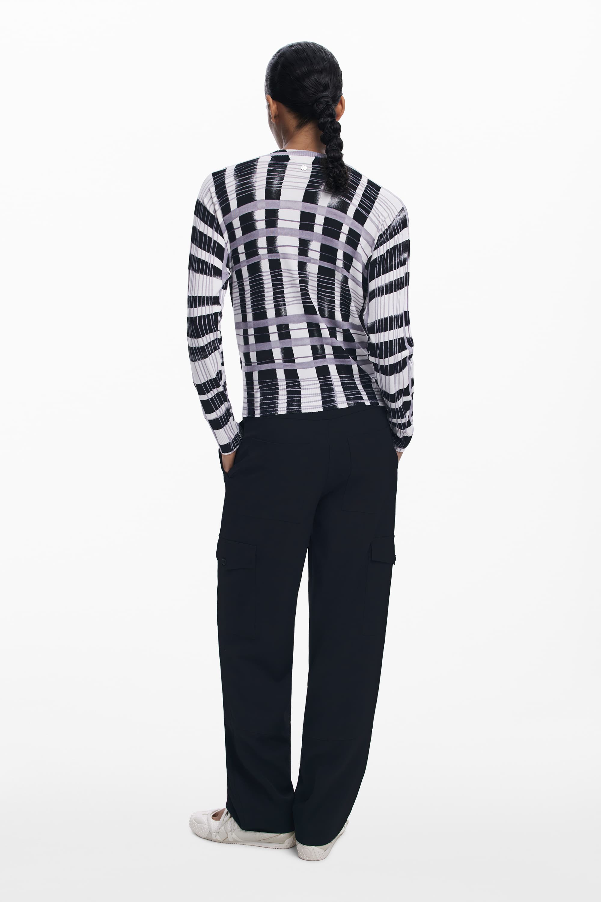 DESIGUAL ДАМСКИ БЯЛ ПУЛОВЕР - DESIGUAL