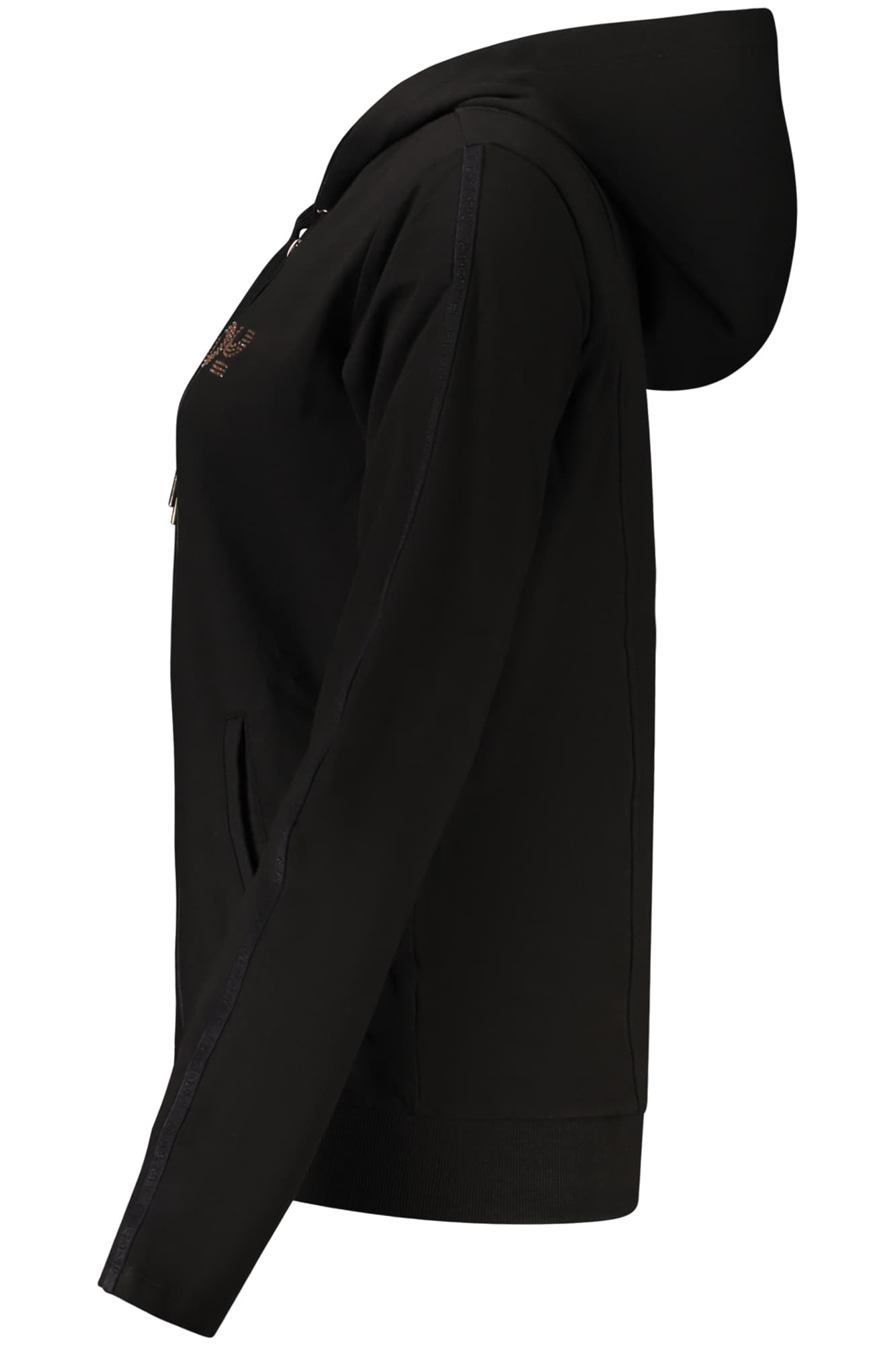 Дамски черен суитшърт с цип FREDDY - FREDDY