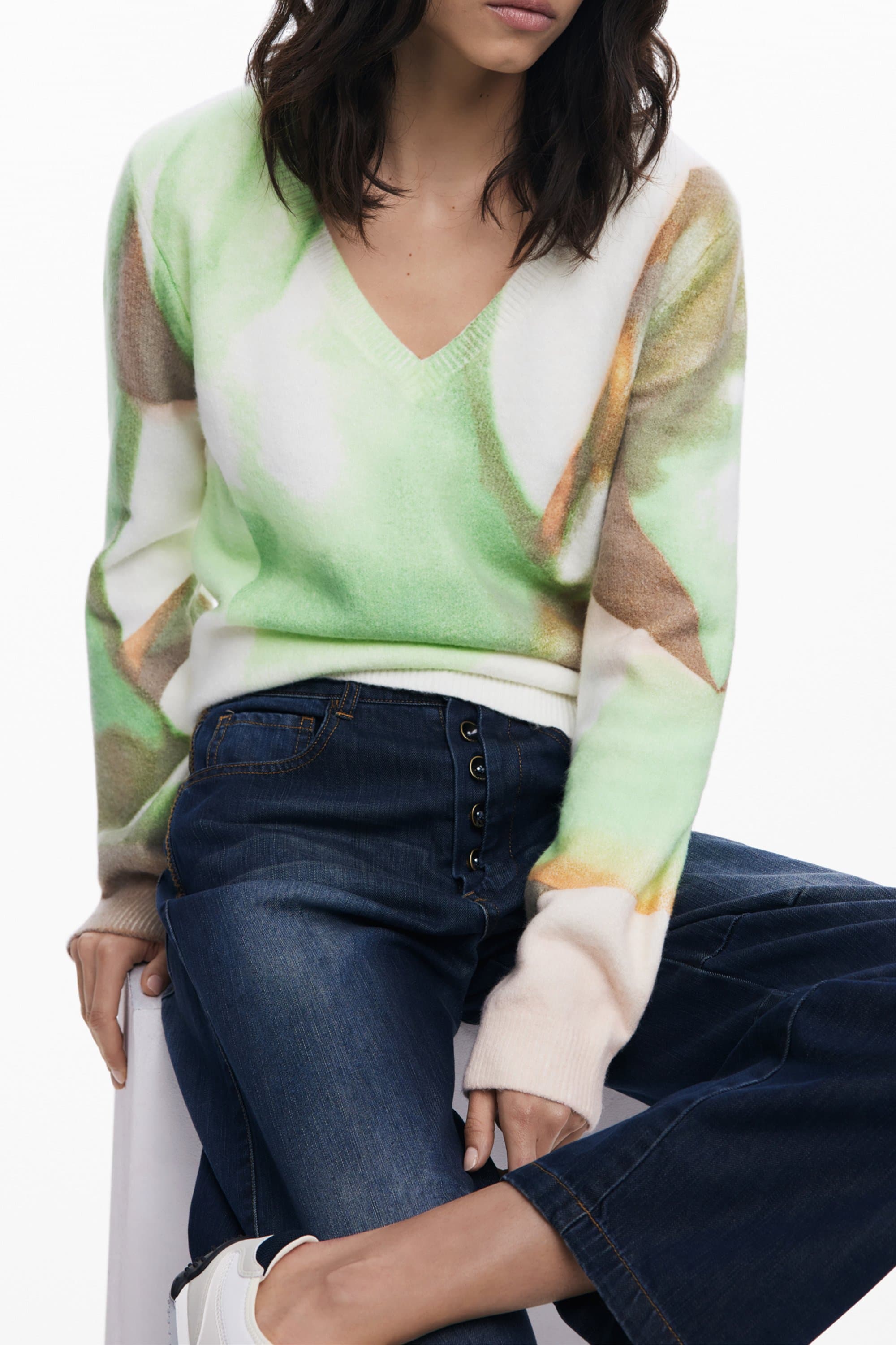 ДАМСКИ ЗЕЛЕН ПУЛОВЕР DESIGUAL - DESIGUAL