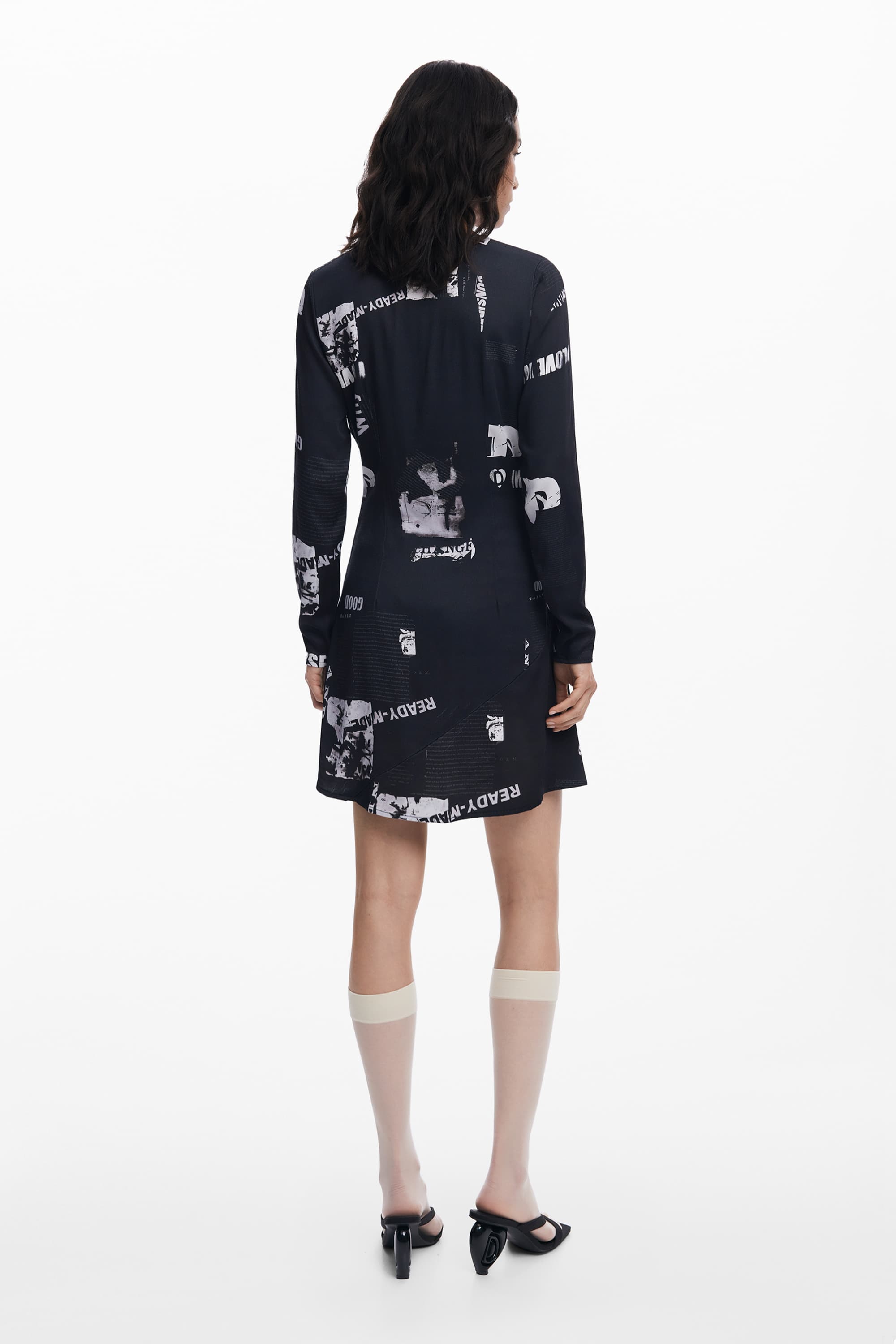 Къса черна рокля за жени DESIGUAL - DESIGUAL