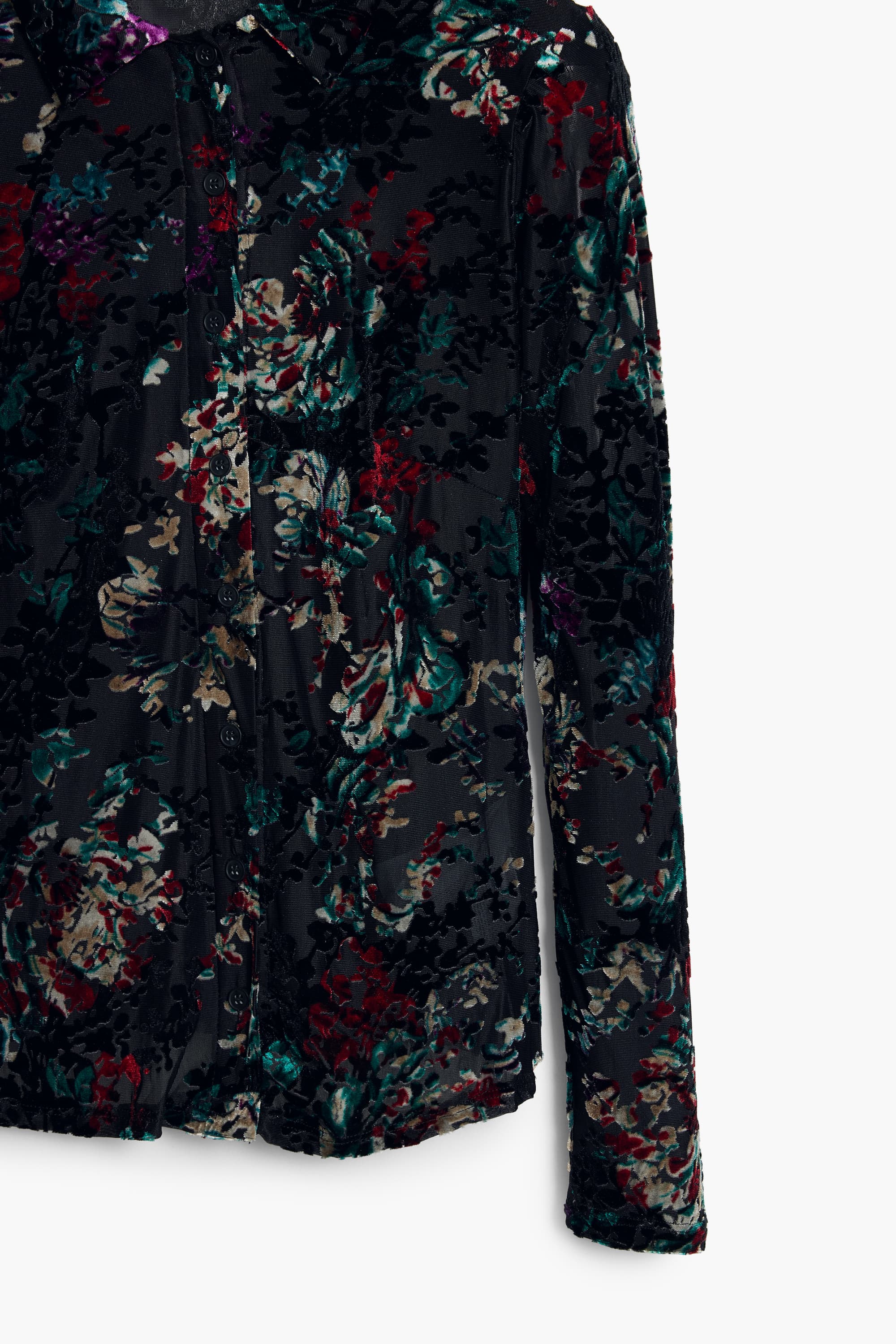 DESIGUAL ДАМСКА РИЗА С ДЪЛЪГ РЪКАВ, ЧЕРНА - DESIGUAL