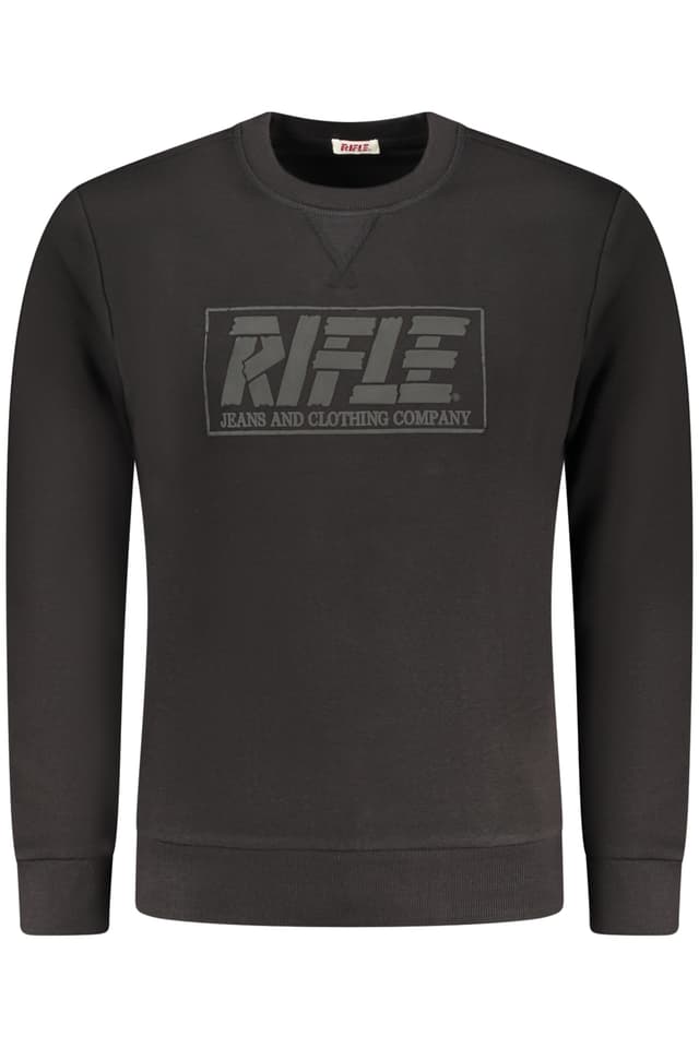Мъжки черен суитшърт с цип RIFLE