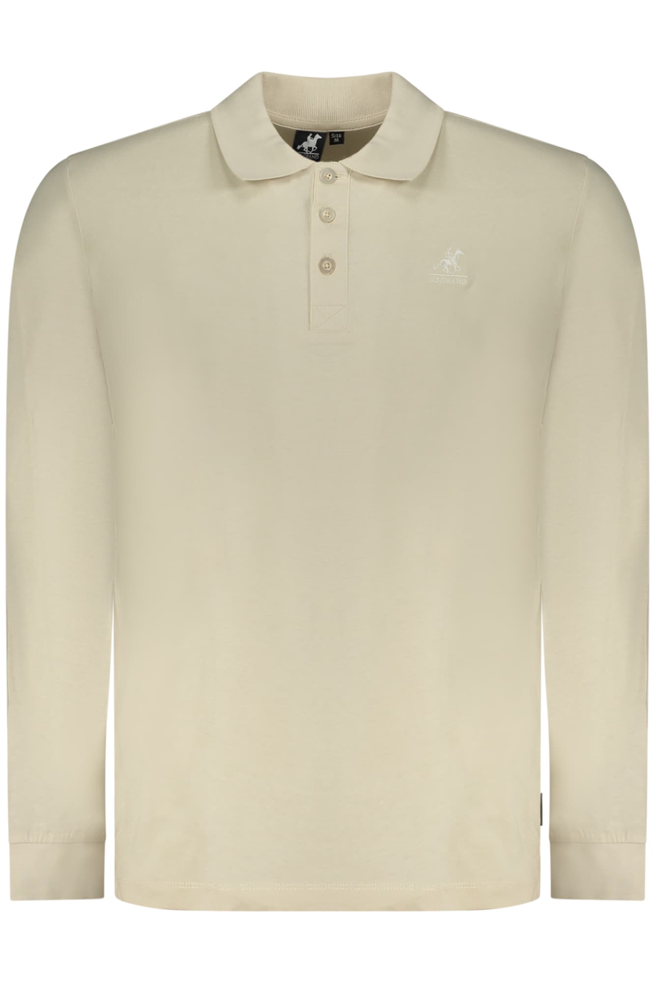 Мъжка тениска US GRAND с дълъг ръкав, бежова - U.S. GRAND