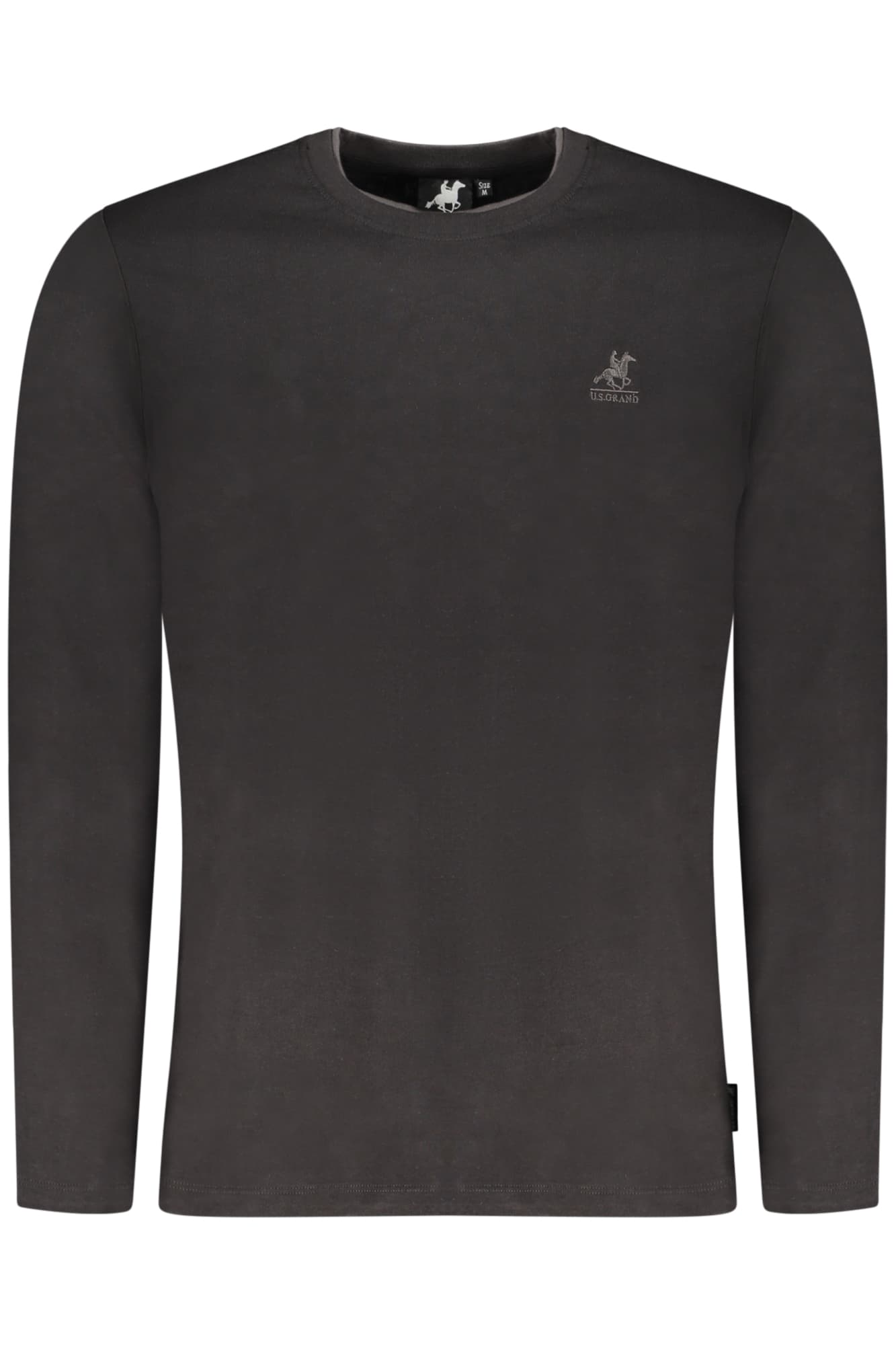 Мъжка черна тениска с дълъг ръкав US GRAND - U.S. GRAND