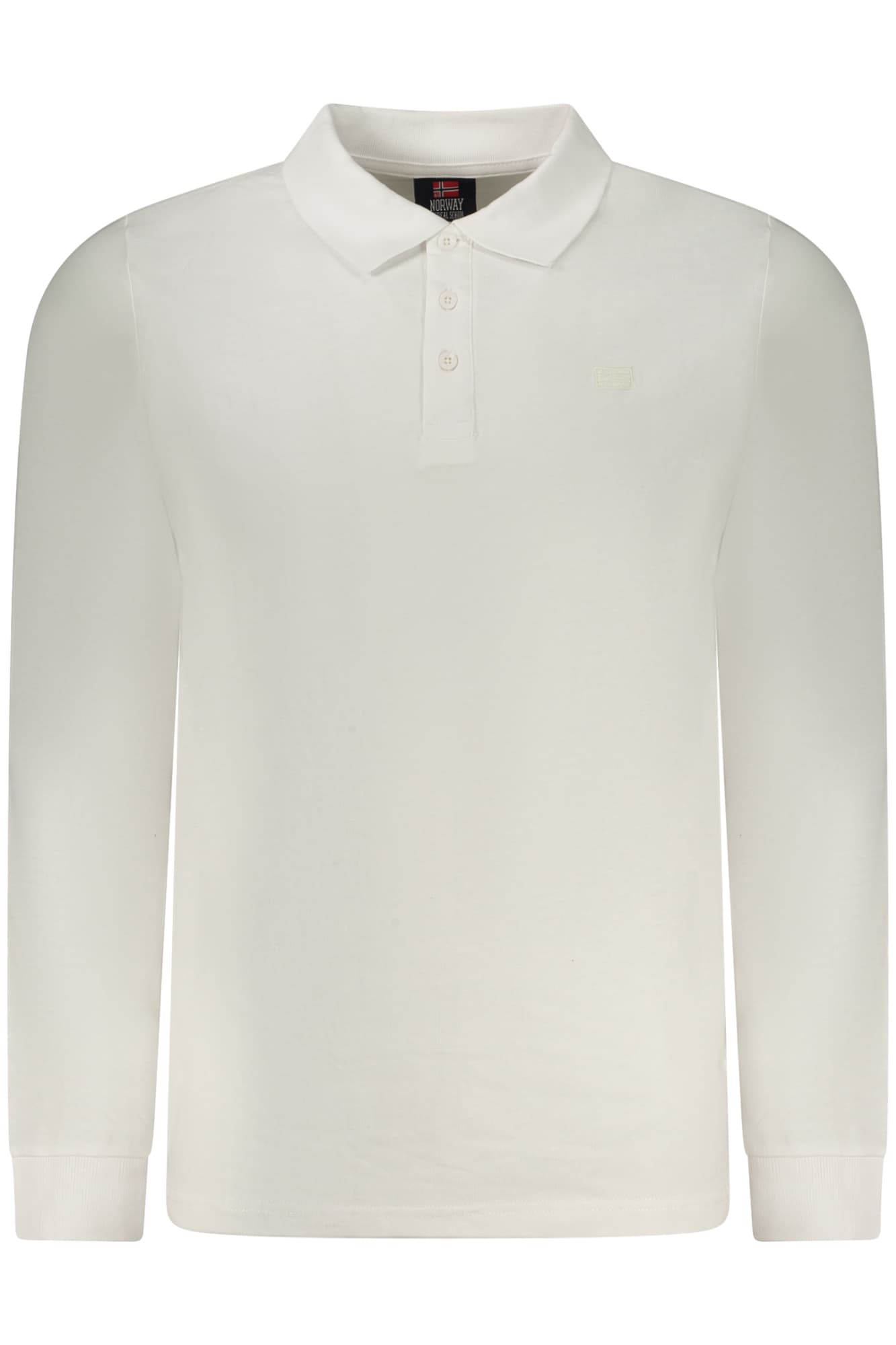 НОРВЕГИЯ 1963 МЪЖКА ПОЛО БЛИЗА С ДЪЛЪГ РЪКАВ, БЯЛА - NORWAY 1963
