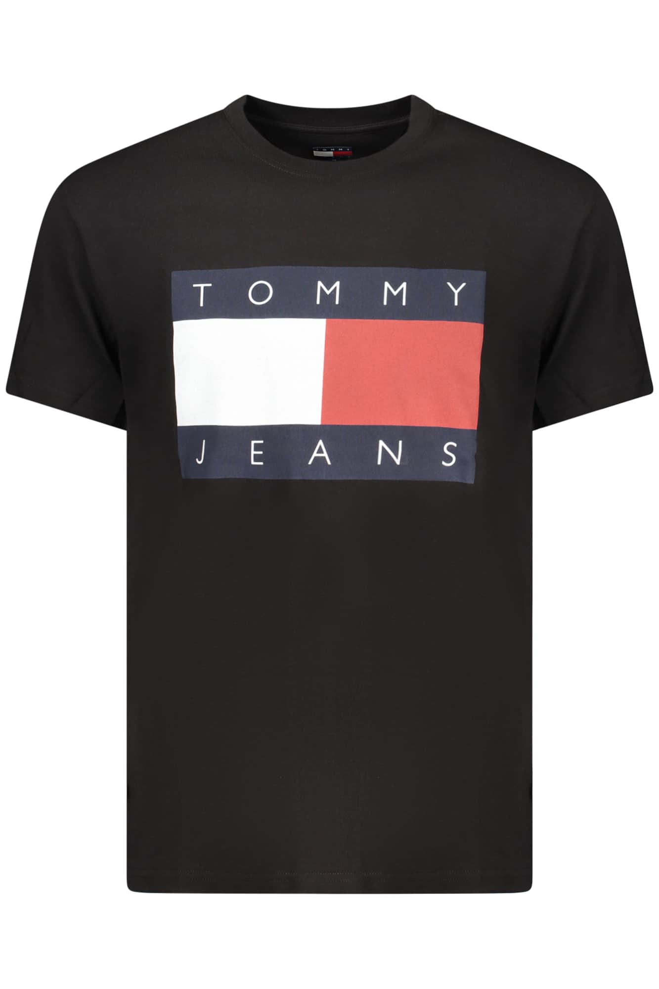Мъжка тениска с къс ръкав TOMMY HILFIGER, черна - TOMMY HILFIGER